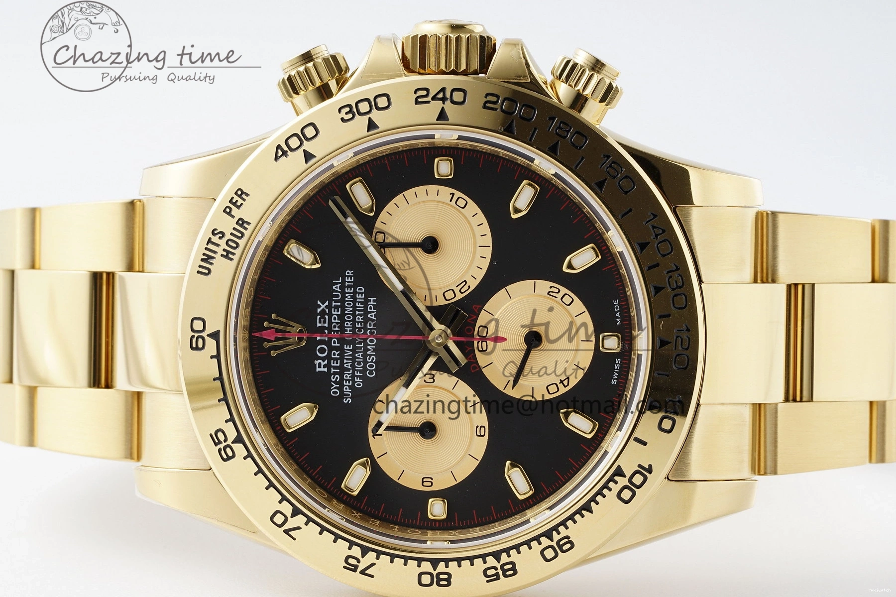 1:1 BTF Best SA4130 Daytona Black YG Bracelet Edition on 116508 YG Dial 0109